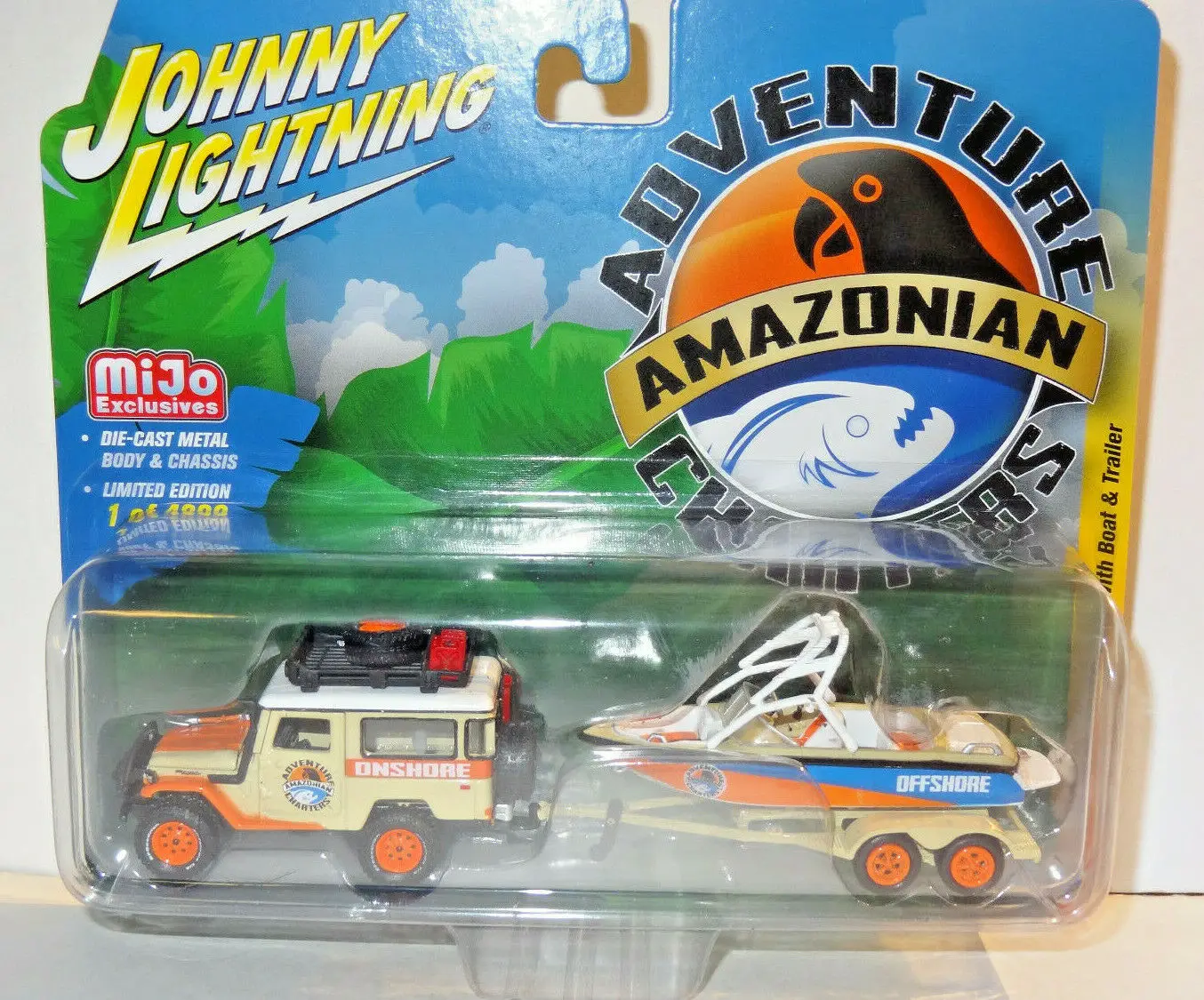 

Johnny Lightning 1:64 Toyota Land Cruiser 1980 FJ40 Amazon Land Cruiser 2019 Limited Collection Die-cast Alloy Car Model