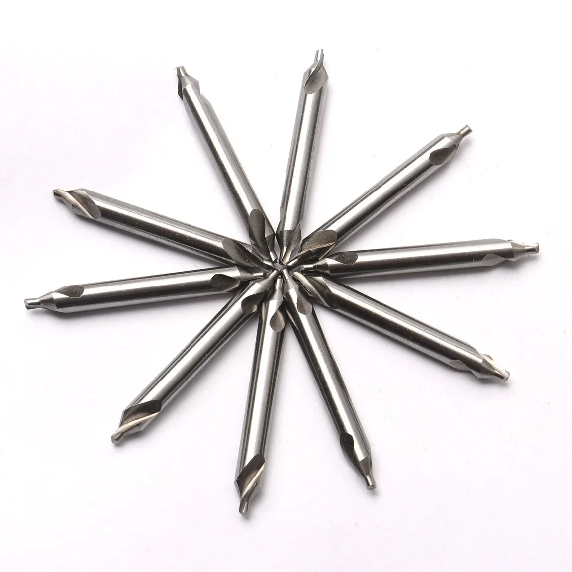 10pcs 1mm Double Ended HSS Center Drills Bit 60 Degree Metal Drill Bit Power Tools Hole Drilling Hole Cutter for Reduce Errors