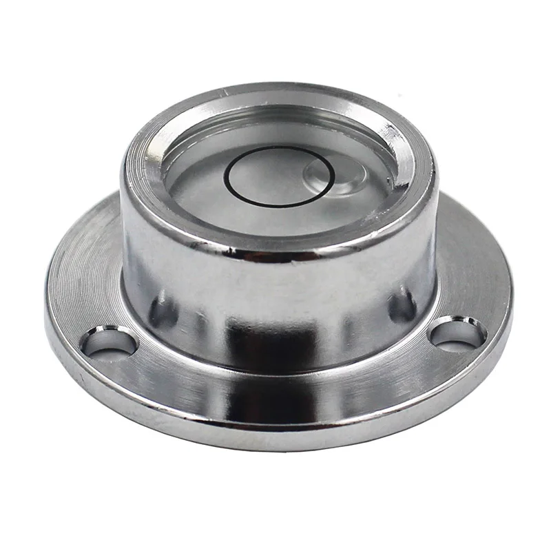 Flange Spirit Level Bubble Bullseye Leveler with Base Horizontal Measuring Instrument Diameter 32mm High Temperature Resistance
