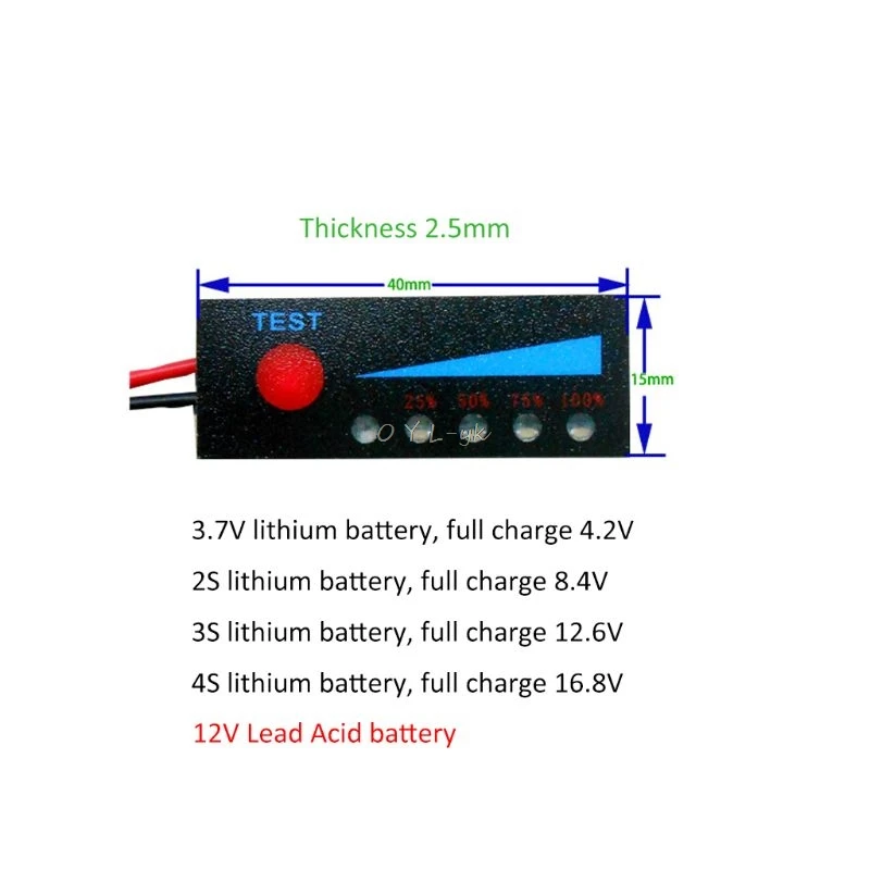 3.7V 1S2S3S4S 18650 Li-ion Lipo Lithium 12V Lead Acid Battery Level Indicator Tester LCD Display Meter Module Capacity Voltage