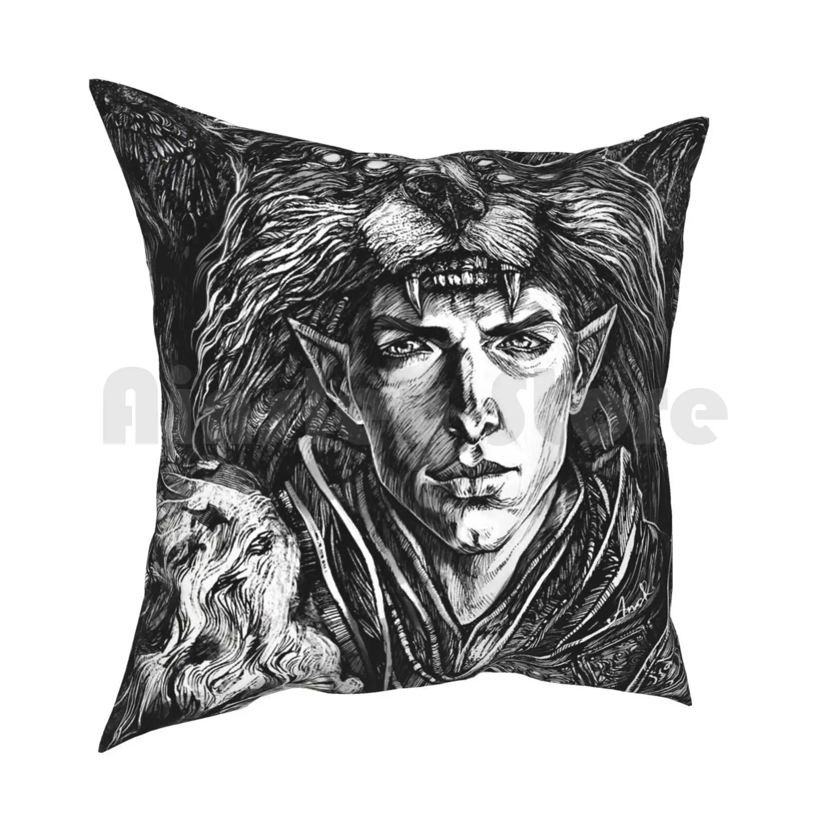 The Trespasser-Dragon Age Pillow Case Printed Home Soft DIY Pillow cover Solas Dragon Age Game Rpg Dragon Age Inquisition