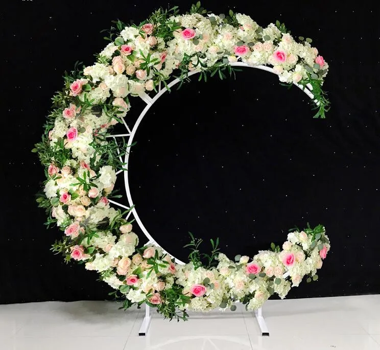 

Fashion wedding props iron metal arch decoration wedding moon store birthday party performance grid background