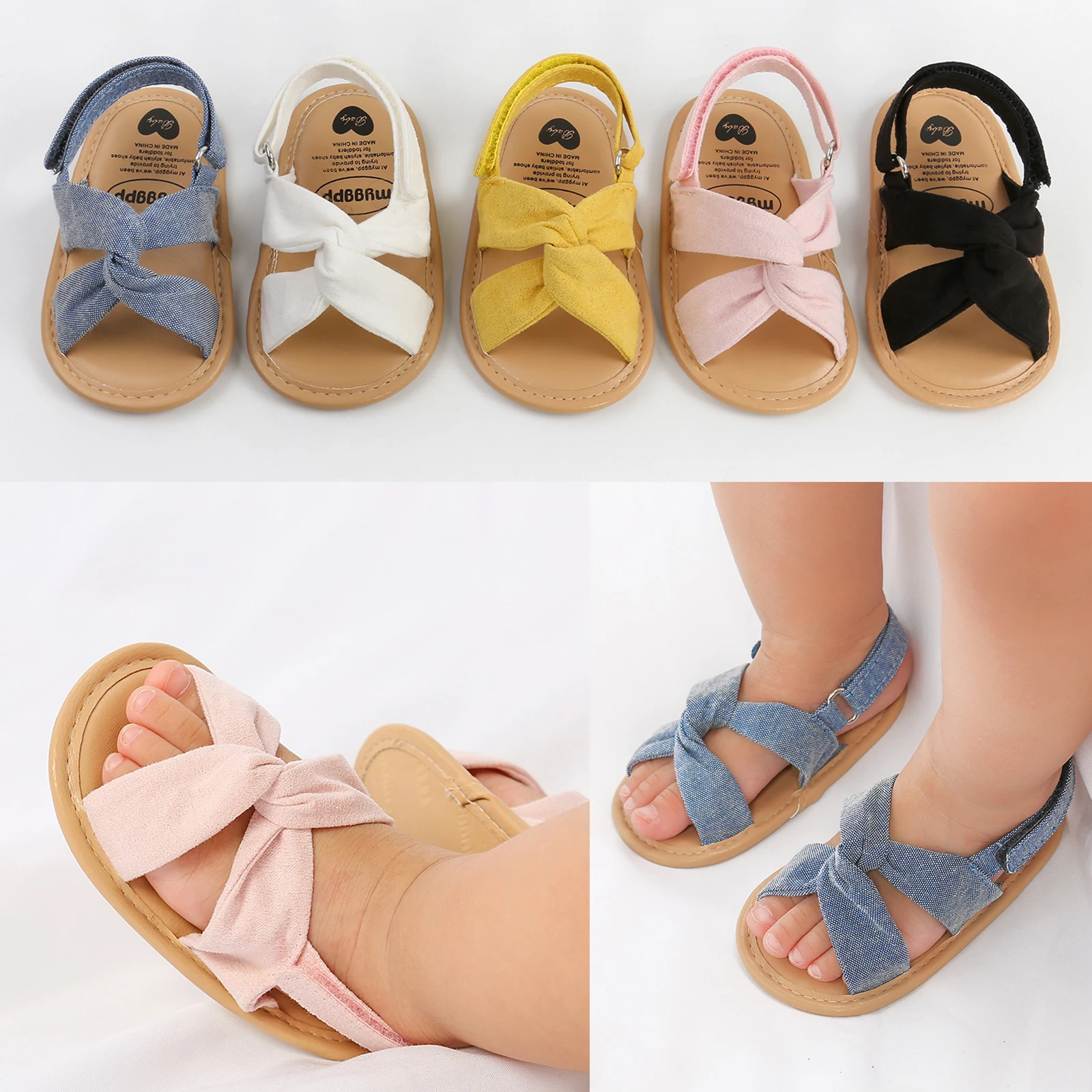 Breathable Summer Baby Girls Sandals, Toddlers Simple Style Solid Color Soft Sole Shoes Outdoor Indoor Prewalker