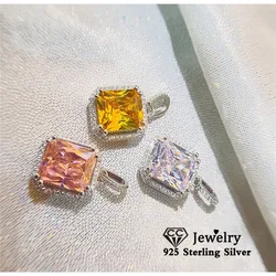 CC Pendants For Women No Chain Cubic Zirconia Pink Yellow White Necklace Pandent Wedding Fine Jewelry CCN288