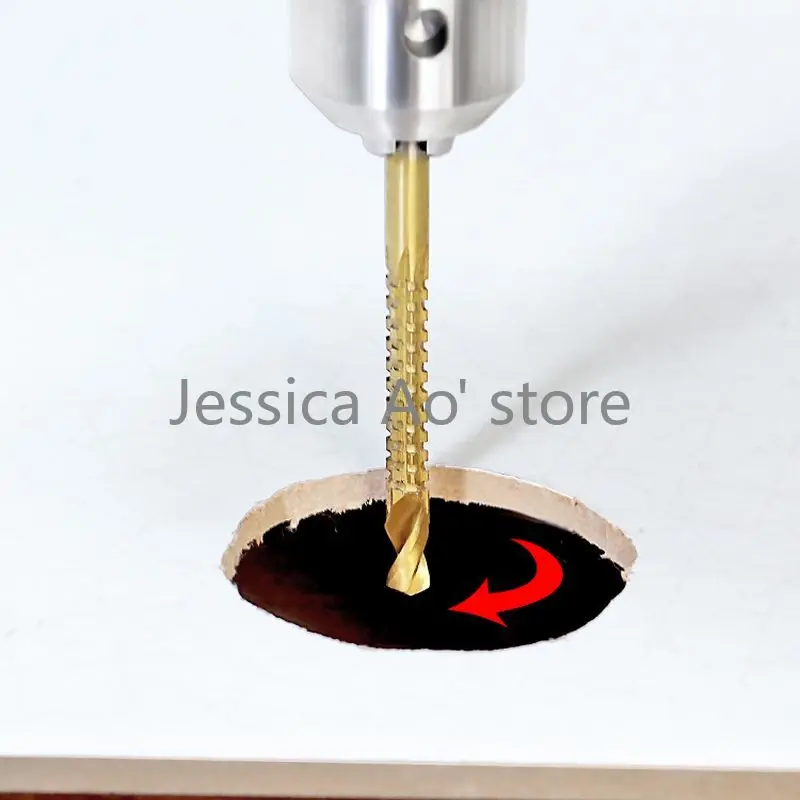3-8mm 6pcs Set di trapani punta da trapano seghettata codolo tondo lavorazione del legno multifunzione sega trapano scanalatura scanalatura punte da trapano