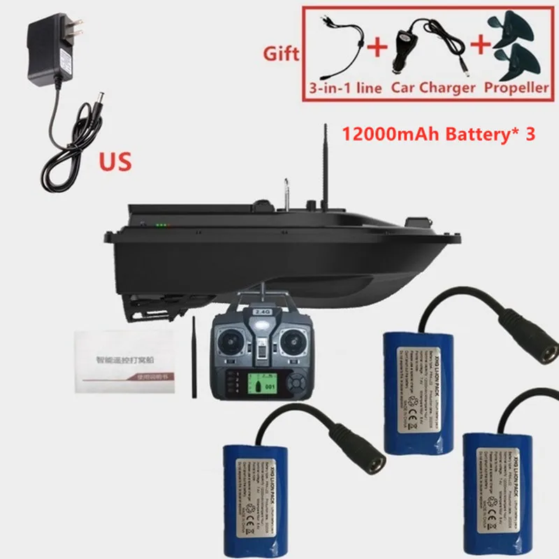 16 Point GPS Fishing Bait Boat Large Hopper Fixed Speed Cruise 500M Control Distance 2KG Load Bait Boat RC Nesting Boat Toy Gift