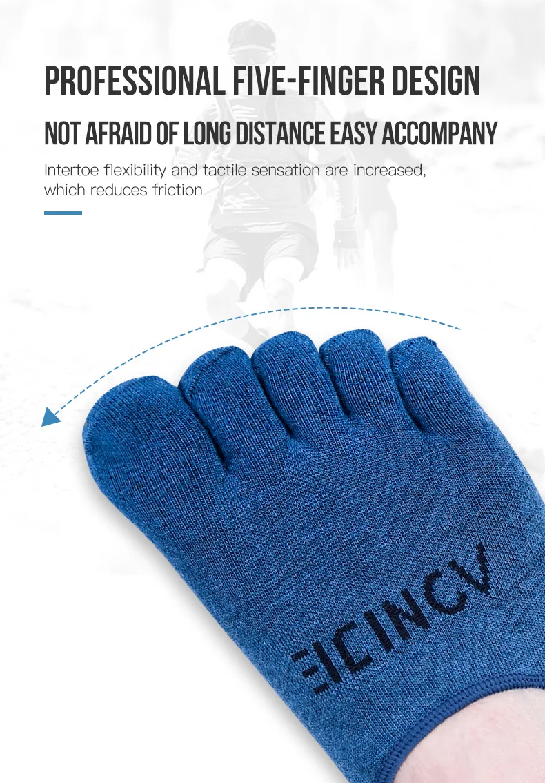 AONIJIE E4803 One Pair Sports Invisible Five toes Socks Antiskid Low-cut Liners Socks For Barefoot Running Shoes Marathon