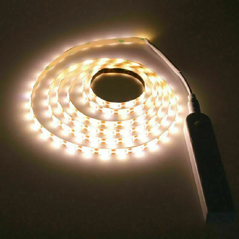 120LEDS PIR Motion Sensor 2835 SMD LED Strip Light For Kitchen LED Under Cabinet Light Bedside Stairs Wardrobe Night Home Use
