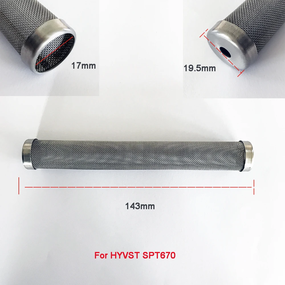Aftermarket HP-strainers Manifold pump filter 1-layer with wings, 30/60/100/150/200mesh  - STAINLESS STEEL Lenghth  144mm (5pcs)