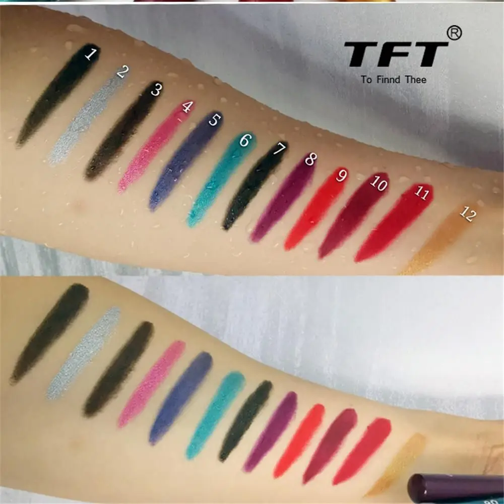 Beauty Glitter Colourful Long Lasting Matte Waterproof Highlighter Pigment Eye Shadow&Liner Pen Eyeliner Pencil with Sharpener