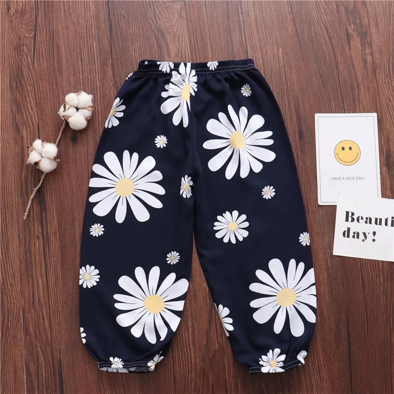 22 Color New Spring Summer Kids Boys Girls Thin Anti Mosquito Pants Candy Color Bloom Pants Trousers Baby Pajama 1-10 Year