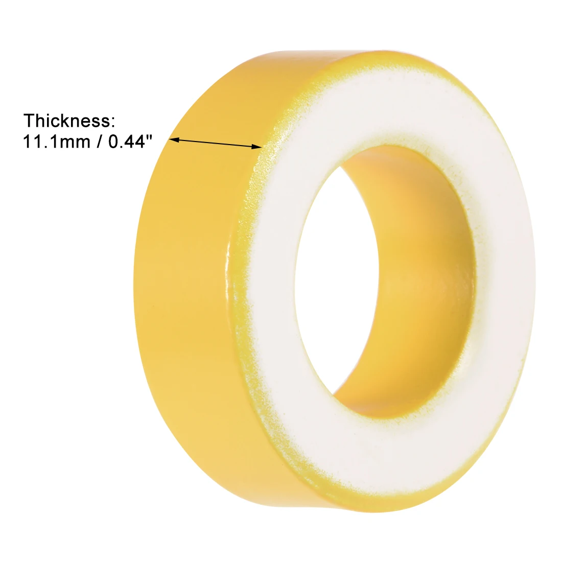 10pcs 19.5x33.5x11.1mm Toroid Core Ferrite Chokes Ring Iron Powder Inductor Ferrite Rings Yellow White for Power Transformers