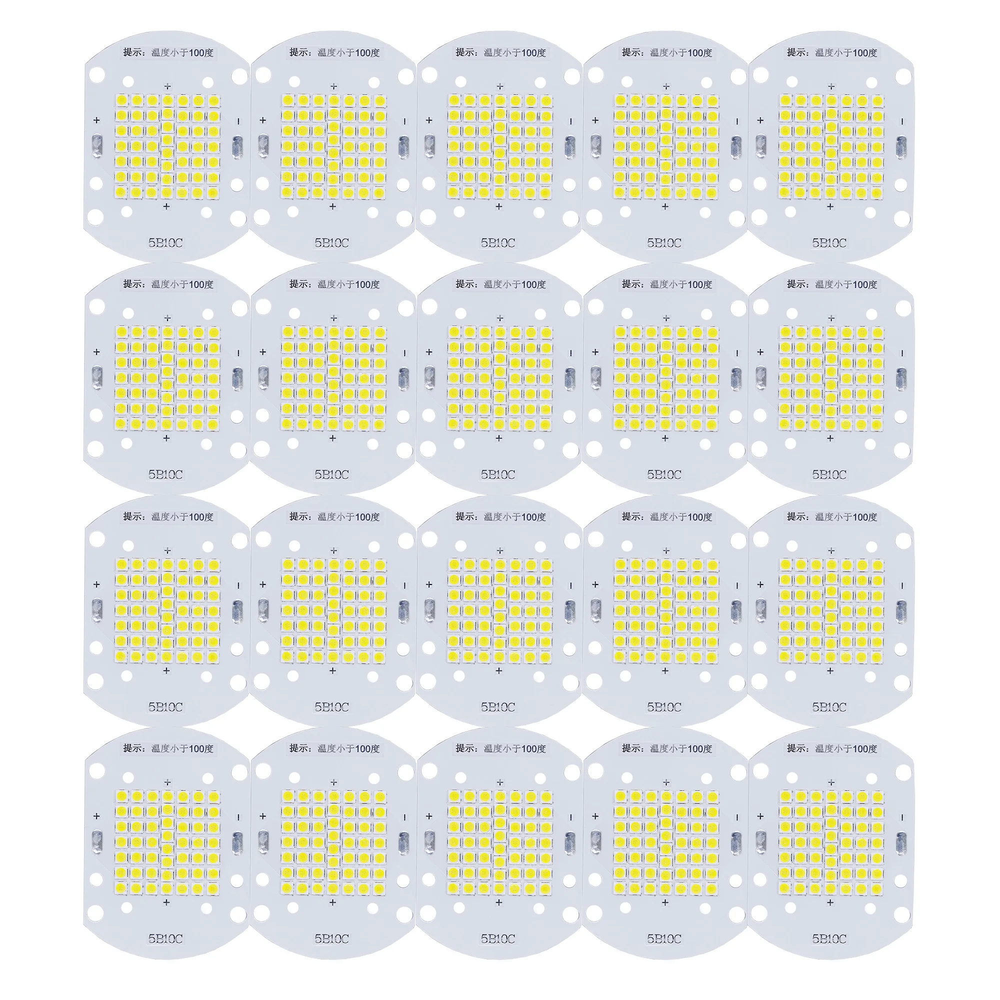 20pcs a lot 50W High Power LED Epistar 3030 SMD diodes Chip Flood light Source 30-34V White 6500K Floodlight Spotlight Bulbs