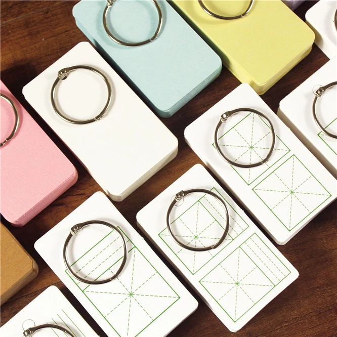 

100PCS Cute Mini Color Buckle Binder Blank Memo Pad Sticky Note Paper Scrap booking Sticker Pads Word card Creative Stationery