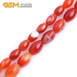 Olivary Shape Sardonyx Carnelian Beads Natural Stone Beads DIY Loose Beads For Jewelry Making Strand 15 Inches Wholesale  HOT !!