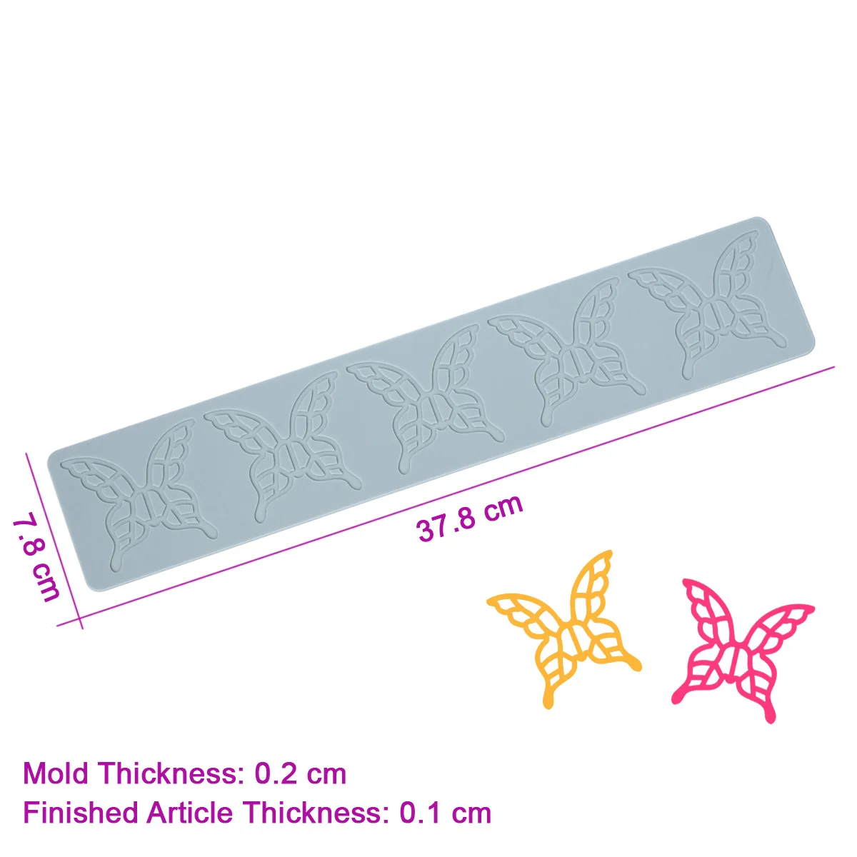 Hollow Out Butterfly Pattern Fondant Lace Mold Gum Paste Sugar Lace Silicone Mat For DIY Dessert Garnish Decoration