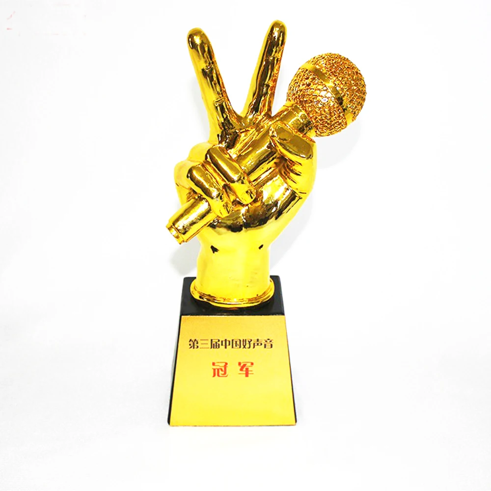 

voice Trophy Cup 28cm Variety Show The Voice Of USA Music Fans Souvenir Microphone Trophies