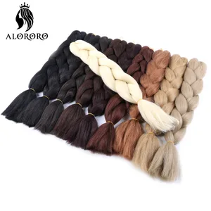 24 Zoll riesige Box Zöpfe synthetische Haarverlängerungen Afro Braid Ombre Farbe Kanekalon Haare für Großhandel im Großhandel Alororo 6 Hauptverkäufe Großhandelskleidung - №3