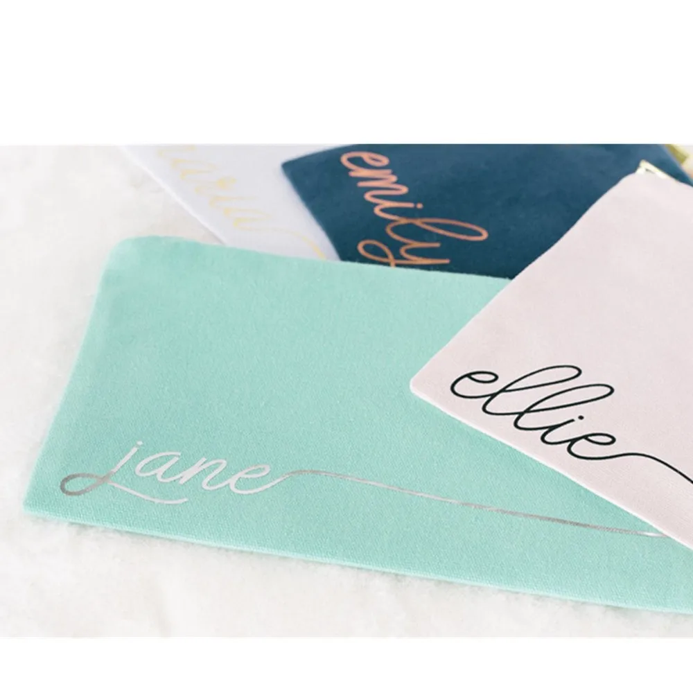 Personalized name Makeup Bag  Bridesmaid Cosmetic Bag  mother of the bride make up pouches cutom Best Friend proposal gift bag