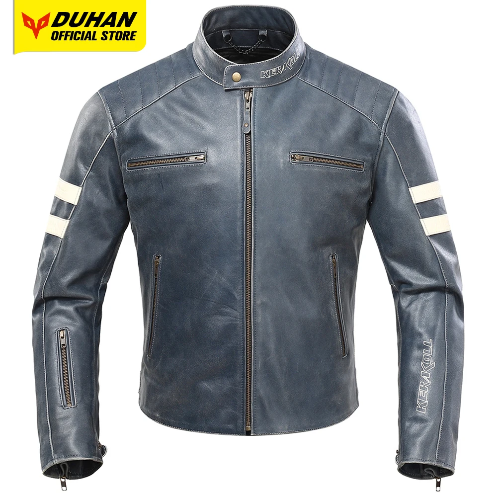 

DUHAN Motorcycle Jacket Men's Waterproof Motocross Jacket Moto Cycling Chaqueta Genuine Leather Waterproof Jaqueta Motoqueiro