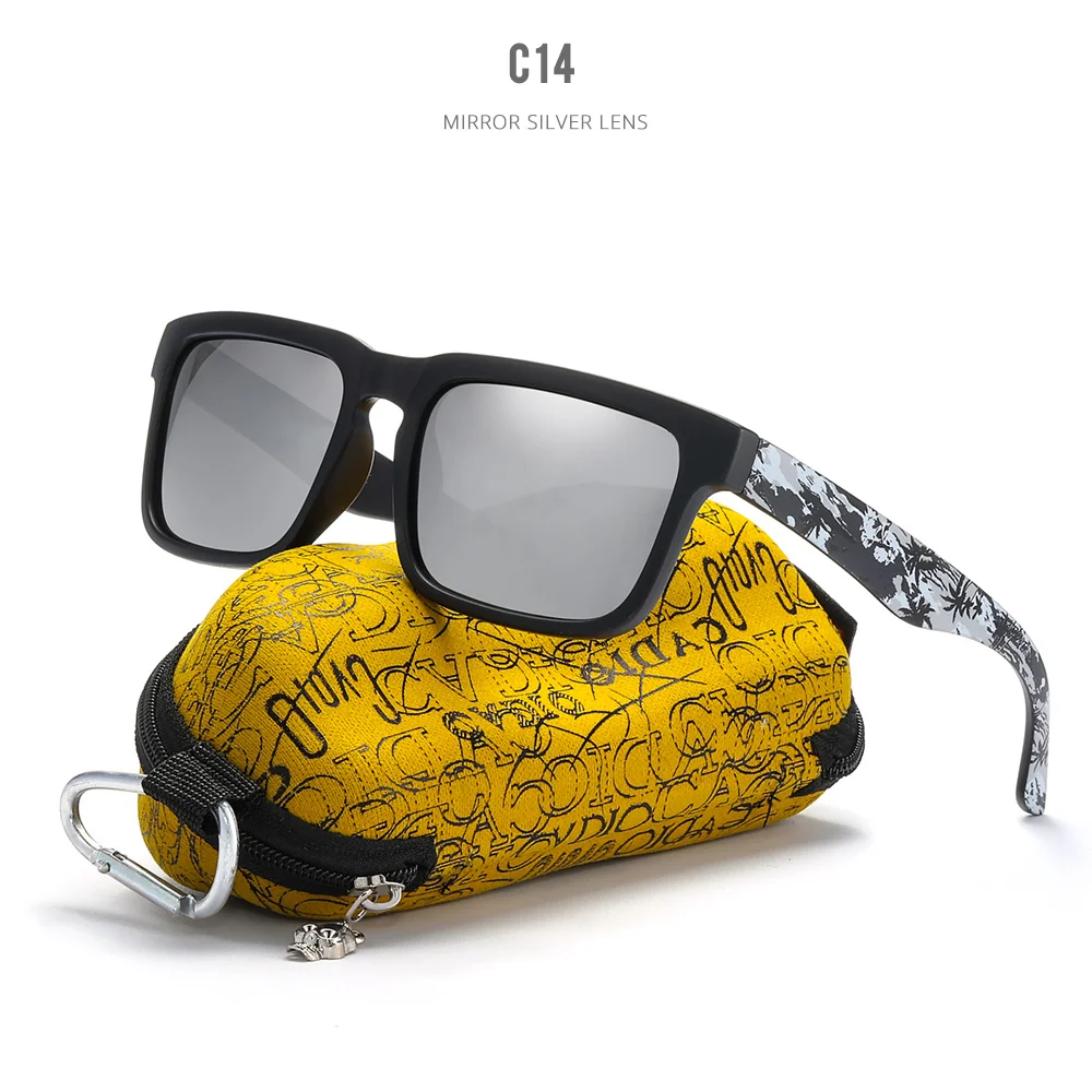 KDEAM blickfang Funktion Polarisierte Sonnenbrille Für Männer Matte Black Rahmen Fit. Malerei Tempel Spielen-Cool Sonnenbrille Mit Fall