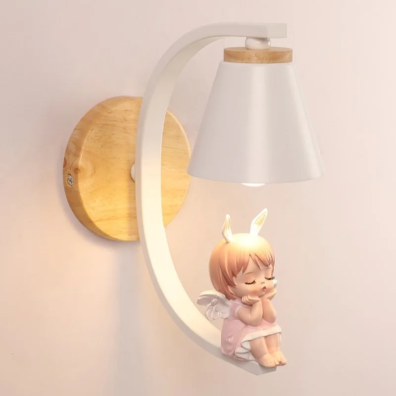 Children\'s Room Cartoon Wall Lamp Nordic Small Living Room Bedroom Bedside Lamp Corridor Balcony Home Decor Wall Light Fixtures