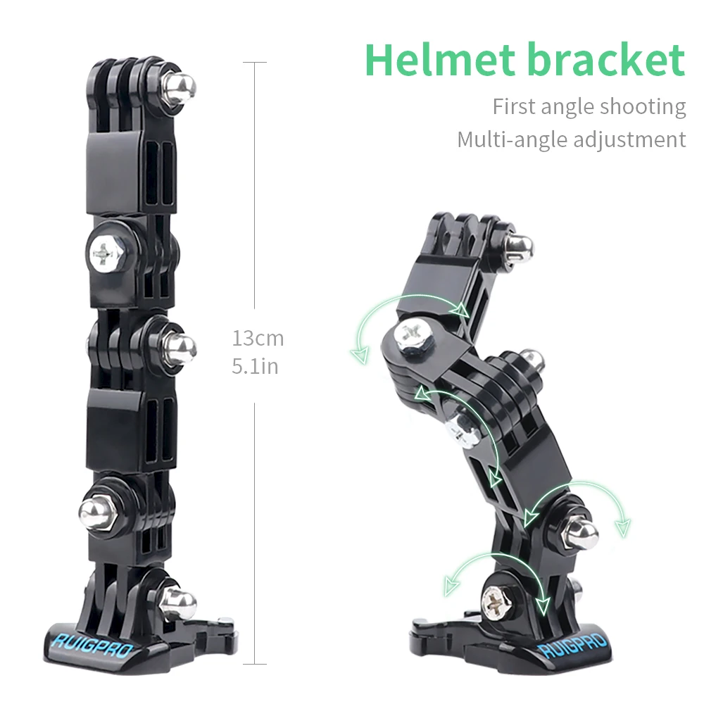 Custodia antivento casco moto mento anteriore adattatore fibbia a montaggio fisso per GoPro Hero11 10/9/8/7/6/5 nero per accessorio Go Pro