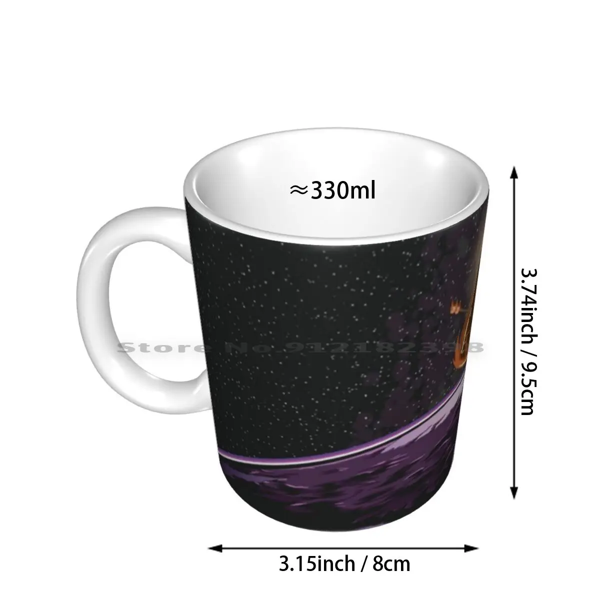 Kamping ( Wide ) Ceramic Mugs Coffee Cups Milk Tea Mug Space Kerbal Program Vector Gaming Games Ksp Fan Rocket Launch