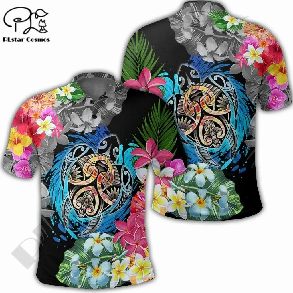 

PLstar Cosmos 3DPrinted Newest Tribal Tattoo Flower Art Polo Shirt Harajuku Streetwear Top Sleeveless Tees Fitness Unisex Q-2