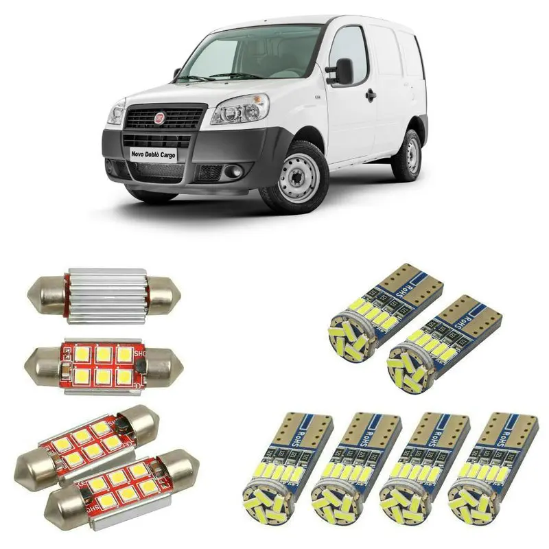 

Interior led Car lights For Fiat doblo cargo 223 doblo mpv 119 223 dome bulbs for cars License Plate Light 6pc 8pc