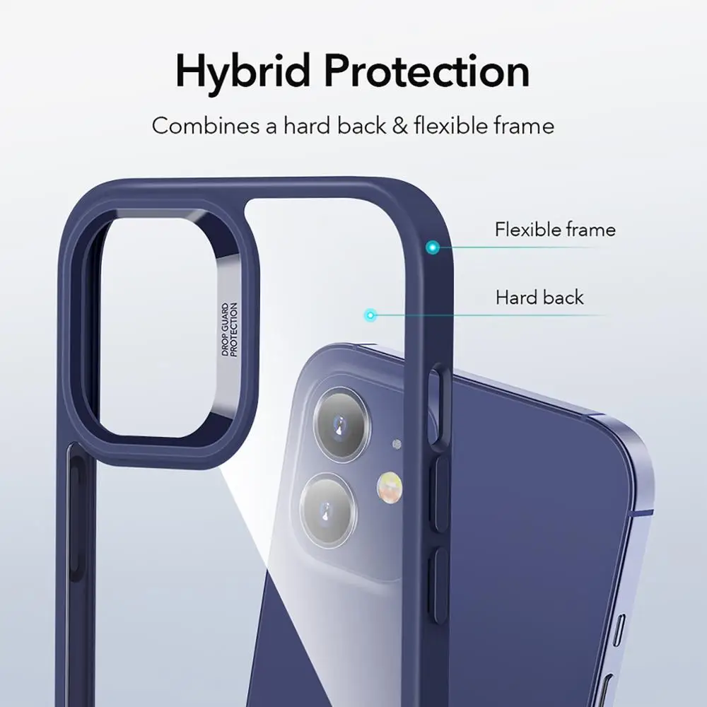 ESR for iPhone 12 Pro Max Classic Hybrid Case for iPhone 12 mini 12 Pro Transparent Back Cover  for iPhone 13 13 Pro Max Case