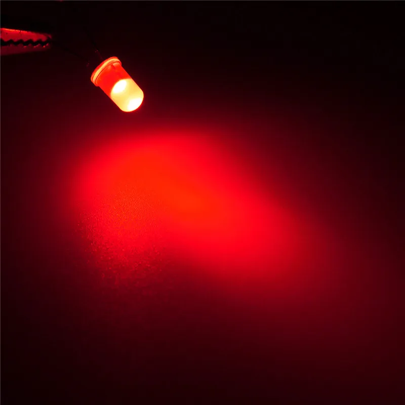 50Pcs/lot 5mm LED Light Diodes Round Top Color Diffused LED Light Emitting Diode Lamp Assorted Kit White Yellow Red Blue Green