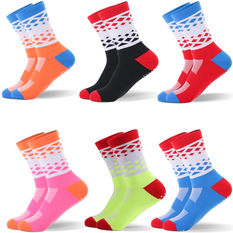 Professional Women Men Cycling Sock  Breathable Road Bicycle Socks Outdoor Sports Shock-Absorbing Non-Slip Racing Socks