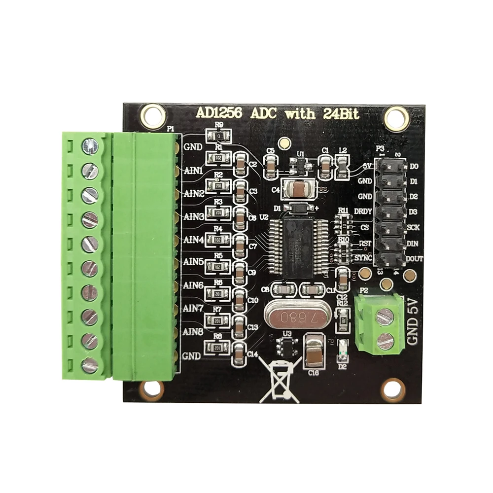 ADS1256 Module 24-Bit ADC Data Acquisition Card ADC High Precision ADC Acquisition Analog To Digital Converter