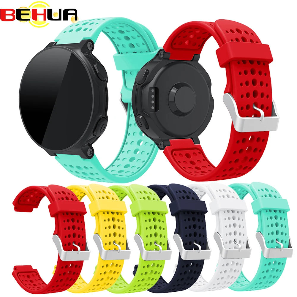 Pulseira de silicone para relógio, nova, 6 cores, para garmin forerunner 230, 235, 220, 620, 630, com ferramenta