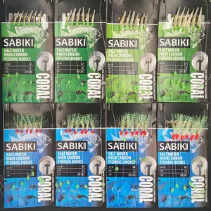 Mồi Lunker-Sabiki với móc, mồi mềm, sáng, tỏa sáng trong bóng tối, để câu cá cá thu, mullow, flathead, cá đối cá mập cá mập 10 Turvira nhân tạo bán hàng chính - 3