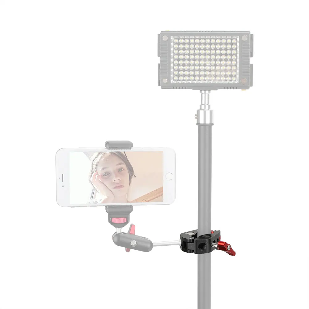 Суперзажим KIMRIG с резьбой 1/4 и 3/8, 2 шт. в упаковке, для стержней 20-60 мм, s-осветительных приборов, зонтов, крючков, полок, зажим для камеры