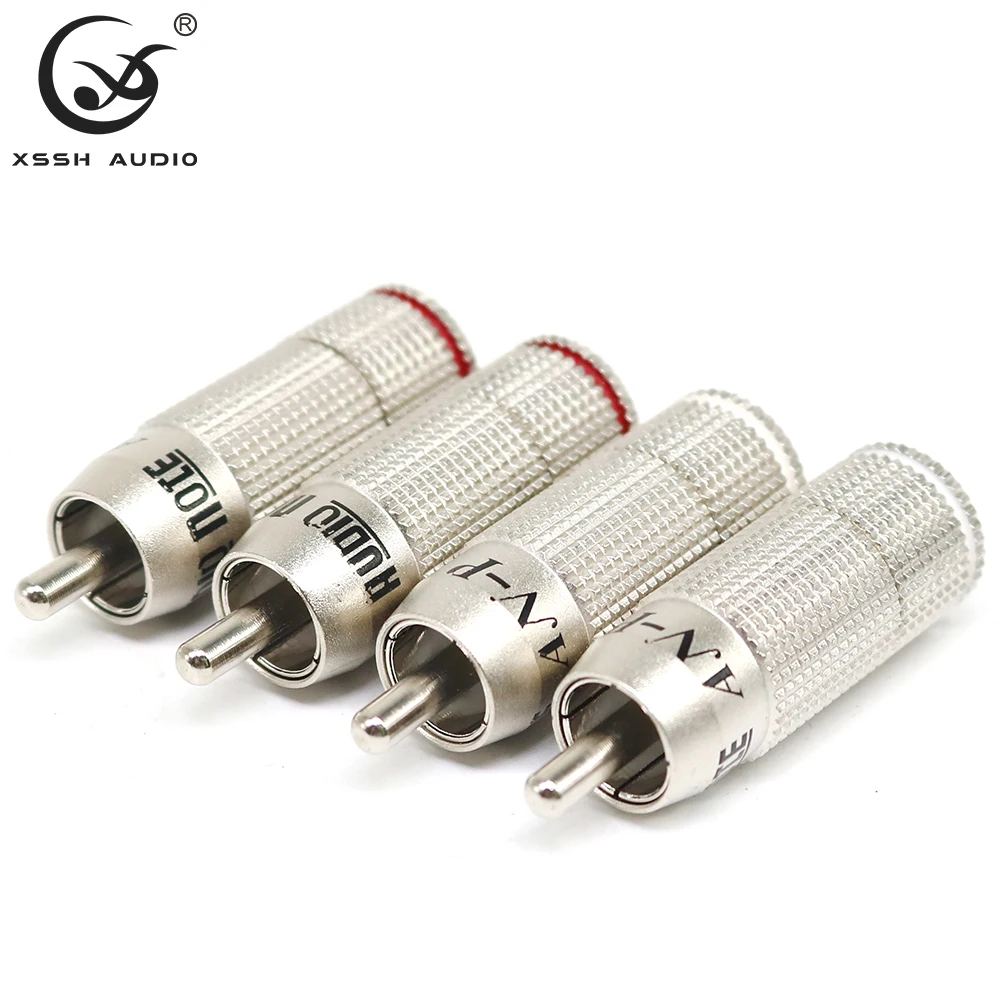 YIVO-Cable de señal de Audio macho de cobre chapado en rodio, Conector de enchufe RCA, HIFI, bricolaje, OEM, nuevo diseño, 9mm, 4 piezas, 8 piezas