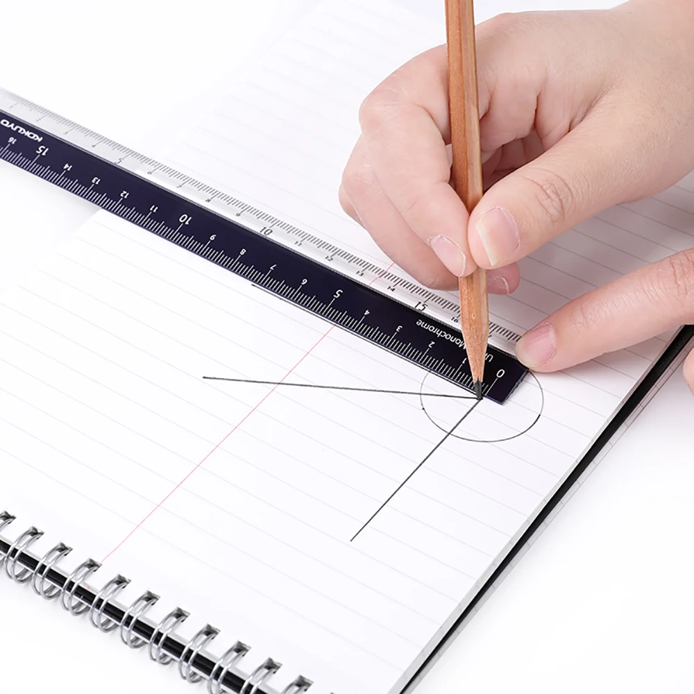 1Pcs Japan KOKUYO Campus Aluminum Ruler Art Office Measurement Portable Ruler Clear Translucent Plastic Ruler Durable 18cm