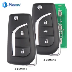 YIQfeast-Clé intelligente à rabat pour Toyota, télécommande de voiture à 315 boutons, lame TOY43, puce IN 4D68, 2/3 Mhz, Camry CorTrustPrado RAV4, Vios Hilux Yadditif