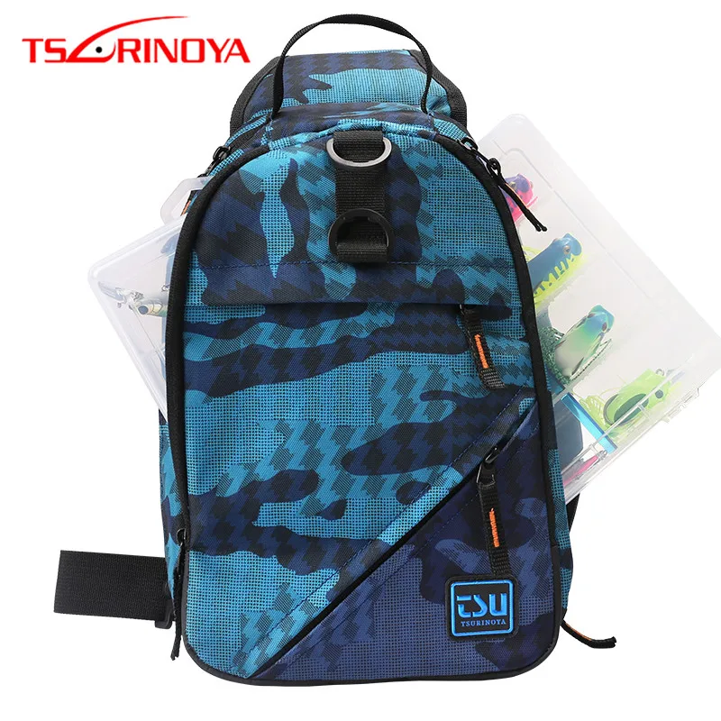 TSURINOYA NEW Lightweight Fishing Bag 32*21*9cm Waterproof Large Capacity Fashion Multifunctional Fishing  Outdoor Sports Bag