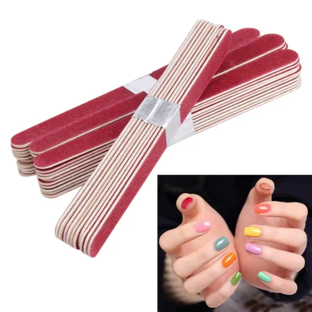 10/40Pcs Professional Double-Side Nail File for Manicure Nail Buffer Files Sandpaper Nail Sanding Grinding Nail Art Care Tool