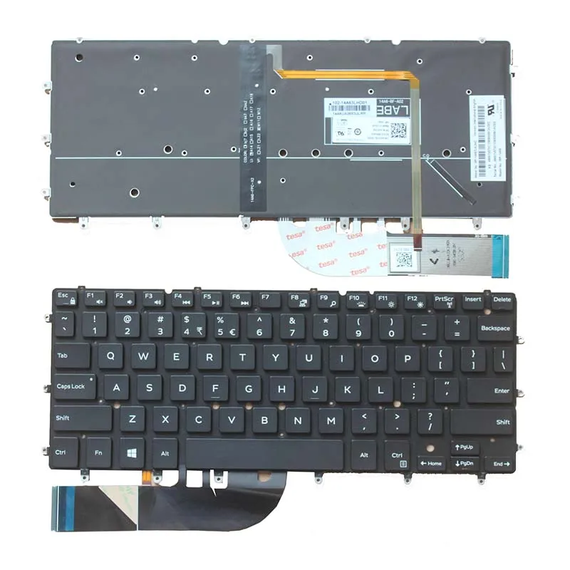 US Laptop Keyboard for Dell P57G P57G001 P41F P41F001 17-3000 0DKDXH NSK LS0BW BLACK with Backlit