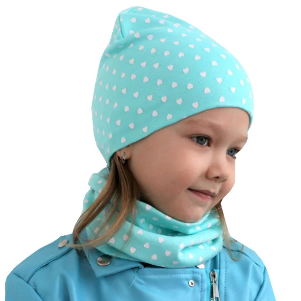 New Winter Children Scarf Hat Sets Cartoon Dinosaur Baby Head Cover Spring Warm Neck Collar Kids Beanies Set Cotton Children Hat