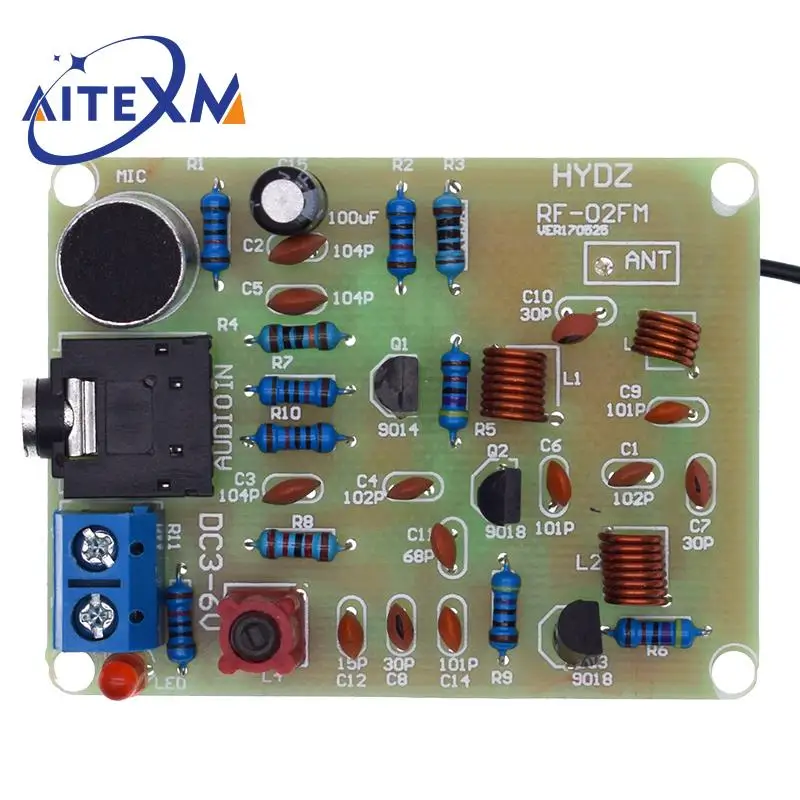 76-108MHz FM Stereo Radio DIY Kit Wireless FM Transmitter and Receiver Module Frequency Modulation Soldering Practice Project