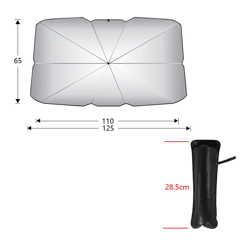 Foldable Car Windshield Sun Shade Umbrella Sunshade Cover Heat Insulation Front Window Interior UV Protection Parasol Accessorie