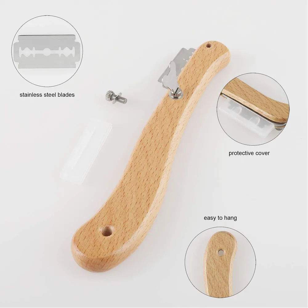 Bread Bakers Lame Wooden Handle Bread Slicer Scorer Blade Dough Scoring Knife Dough Making Slasher Tools Cake Baking Cutter