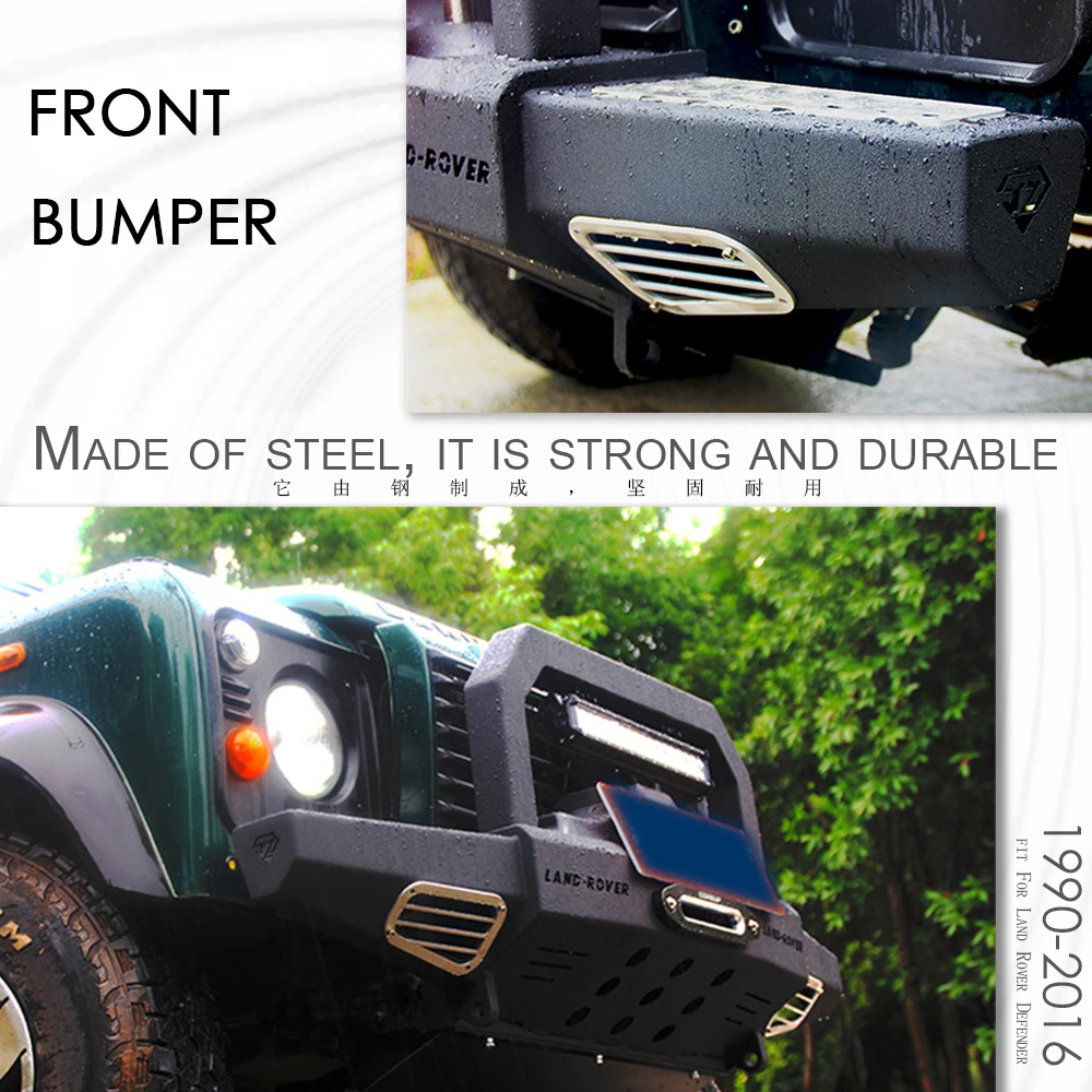 latest front Guard bar for land rover defend 90 110 front bumper for auto product accessories