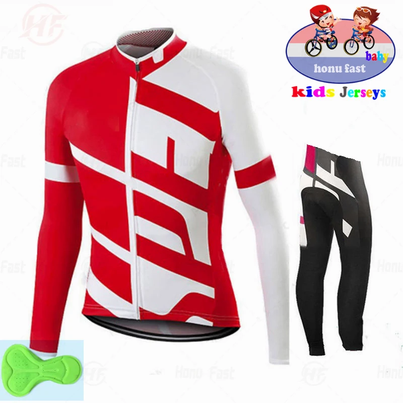 2022 Kids Long Sleeve Cycling Clothing BabyTeam Spring/autumn Cycling Clothing Boys MTB Cycling Long Pants Boys Ropa Ciclismo