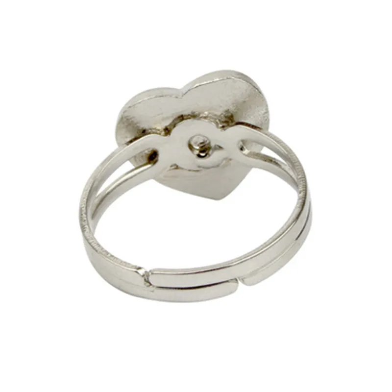 Trendy Love Heart Mood Ring  Adjustable Emotion Feeling Changeable Colour Temperature Ring Jewelry For Kids Birthday Wholesale